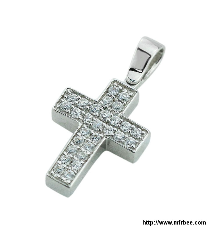 2015_manli_fashion_european_and_american_sterling_silver_crystal_cross_pendant