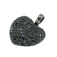 more images of 2015 Manli Fashion female black heart-shaped crystal Pendant