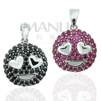 2015 Manli Fashion Hot selling Round-shaped Mixed Colors Crystal Pendant