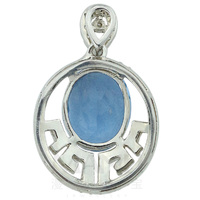 more images of 2015 Manli Fashion European and American egg-shaped natural blue crystal Pendant
