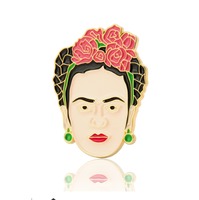 more images of Frida Self-Portrait Enamel Pin