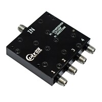 Ku Band 13.0 to 15.0GHz RF 4 Way Power Divider Splitter 1 Input 4 Output
