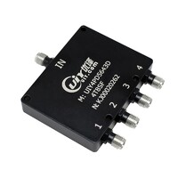 4.0 to 8.0 C Band 1 Input 4 Output RF 4 Way Power Divider Splitter High Isolation 20dB