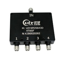 more images of 4.0 to 8.0 C Band 1 Input 4 Output RF 4 Way Power Divider Splitter High Isolation 20dB