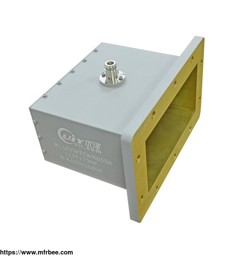 il_0_2db_l_band_1_13_1_73ghz_rf_waveguide_to_coaxial_adapter_wr650_bj14_