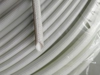 silicone rubber fiberglass sleeving(inside rubber outside fiber)