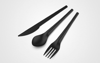 more images of PLA Cutlery Set Black