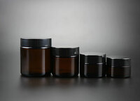 more images of Amber Color Glass Jar For Cosmetic Cream