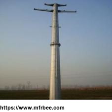 flange_single_column_galvanized_steel_pole_tower