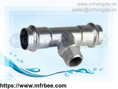 stainless_steel_press_pipe_fitting_equal_tee_v_profile