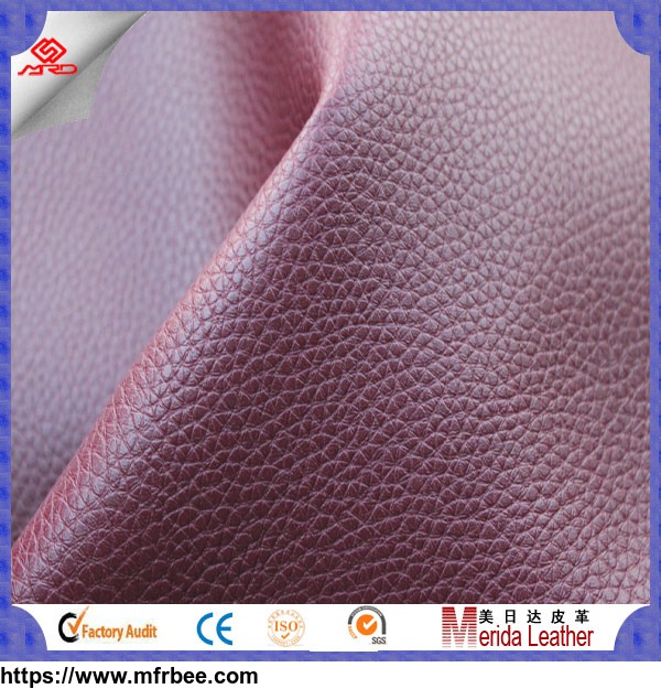 2017_latest_encryption_warp_knitting_litchi_pvc_leather_for_shoes