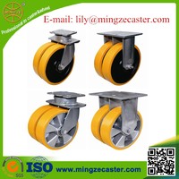 heavy duty twin wheel caster and wheel