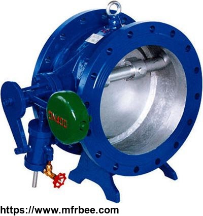 tilting_disc_check_valve_with_counterweight_arm_and_cylinder_cast_iron_ductile_iron_wcb