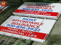 Coroplast Yard Signs With Stakes