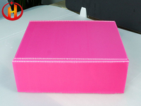 more images of Pink Corrugated Plastic Box Impact Resistant Flat Surface