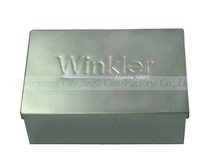 Jingli 0.25mm thickness tinplate package box with embossing on top