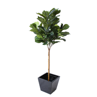 Wholesale Green Artificial Plants Pine Tree Bonsai Cactus with Cement Pot for Living Room Decoration