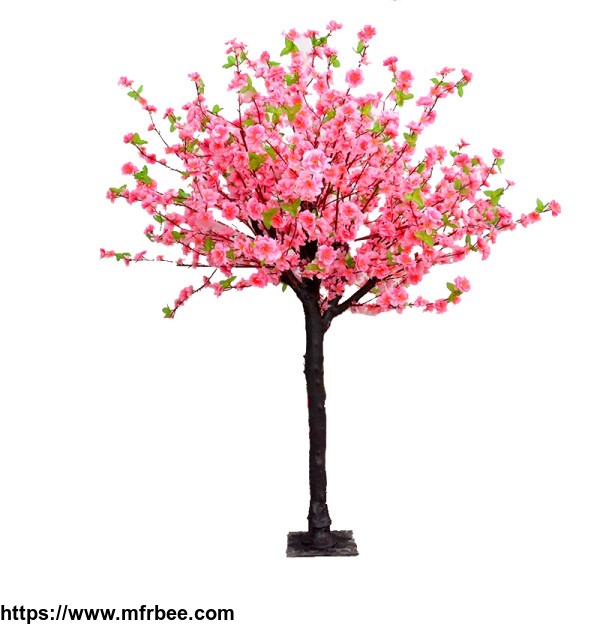 for_romantic_wedding_decor_peach_blossom_tree_artificial_with_lifelike_silk_flower_and_wood_trunk_for_sale