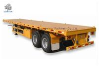 more images of 2 Axles 20ft Flatbed Container Transport Semi Truck Trailer