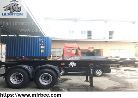 2_axles_40ft_skeletal_container_transport_semi_truck_trailer