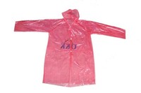 more images of R-1059 PE RED DISPOSABLE LONG LIGHTWEIGHT RAIN JACKET