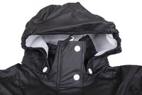 more images of R-1022-1006 BLACK PU LONG RAIN JACKET FOR WOMEN