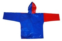 more images of R-1021-1002-2 BLUE AND RED SHINY PVC VINYL KIDS RAIN WEATHERPROOF JACKET