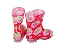 more images of RB-1001 RED FRUIT PRINT PVC VINYL TODDLER RAIN BOOTS