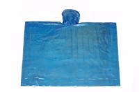 R-1037 BLUE PE DISPOSABLE RAIN WATERPROOF PONCHO RAINCOAT