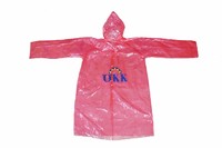 more images of R-1059 PE RED DISPOSABLE LONG LIGHTWEIGHT RAIN JACKET RAINCOAT