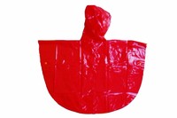 R-1020K-1006 RED AND YELLOW SHINY PVC VINYL PACIFIC RAIN PONCHO raincoat