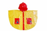 more images of R-1020K-1006 RED AND YELLOW SHINY PVC VINYL PACIFIC RAIN PONCHO raincoat