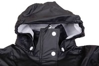 more images of R-1022-1006 BLACK PU LONG RAIN JACKET FOR WOMEN