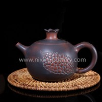Ceramic Teapot Qinzhou Nixing Pomegranate Tea Pot 230ml Hand Painting Tea Set