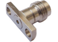 RF Coaxial 1.85mm Straight Female Connectors, 2 Hole Flange, Accepts Pin