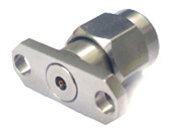 2.92mm Straight Male Connectors, 2 Hole Flange, Accepts Pin