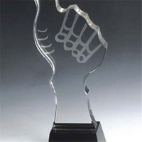 Crystal Hand Trophy