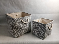 Nylon Storage Baskets with Handle, Polyester Basket with EVA Coating Waterproof