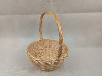 Wicker Basket, Rattan Basket, Wicker Basket with Handle for Garden or Kitchen