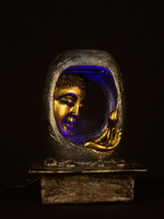 Buddha Face Water Fountain With Multi Color Light