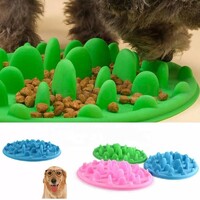 more images of Creative Custom Logo Pet Bowl Colorful Rounded Slow Feeder Pet Food Bowl