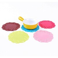 more images of Wholesale Promotion Round Soft Coaster Waterproof Tea Cup Silicone Coaster