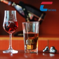 Bar accessories recyclable stainless steel whiskey stones, beer chiller cube, wine cooler stone