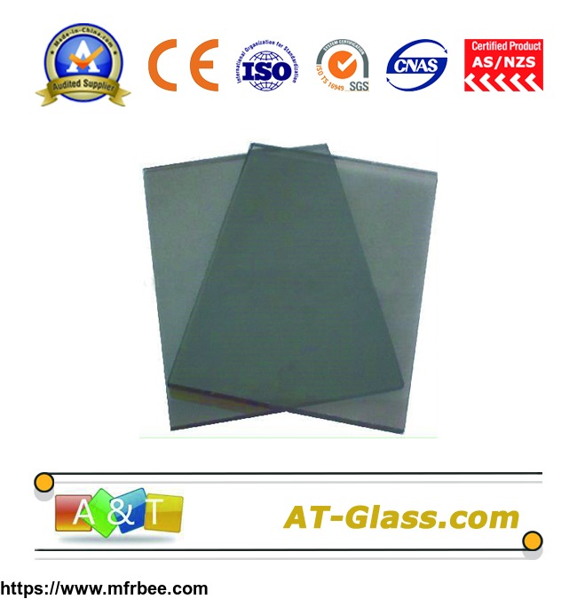 4mm_5mm_dark_grey_reflective_float_glass_coated_glass_building_glass