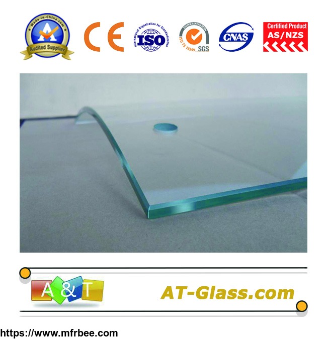 3-19mm Bent tempered glass proessed glass  used for Furniture bathroom table glass fence Balustrades etc