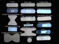 more images of multiple base matrial/shape/size Customzable logo Adhesive Bandage ( band aid strip)