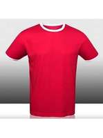 100% Polyester Men Red Dry Fit Short Sleeve T-shirt