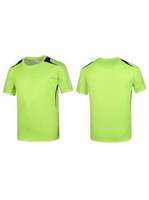100% Polyester Men Mesh Contrast Color Dry Fit Sports T-shirt