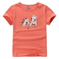 more images of 100% Cotton Cartoon Logo O Neck Girls Kids Tee Shirt