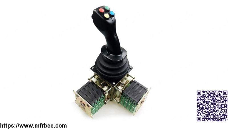 runntech_2_axis_cross_gate_5_steps_joystick_with_6_on_off_pushbutton_for_crane_control